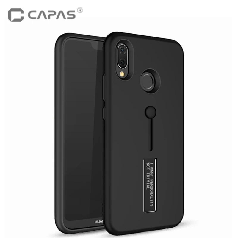 Чехол для Huawei P20 lite чехол подставка из ТПУ + ПК телефона с кольцом Nova 3e роскошный