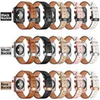Кожаный ремешок для Apple Watch Band 41 мм 45 мм 44 мм 40 мм 42 мм 38 мм, браслет для iWatch Series 7 6 SE 5 4 3 с застежкой-бабочкой