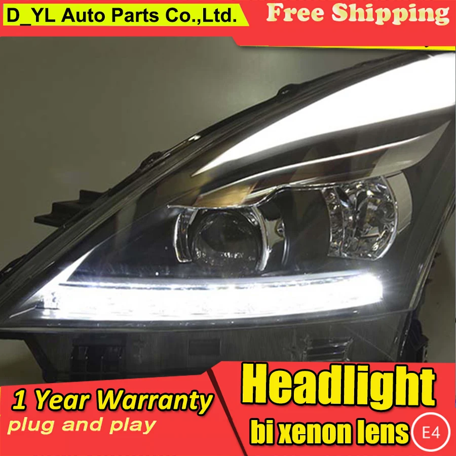 

DY_L Car Styling for Nissan Teana LED Headlights 2008-2012 Altima LED Headlight LED DRL Bi Xenon Lens High Low Beam Parking
