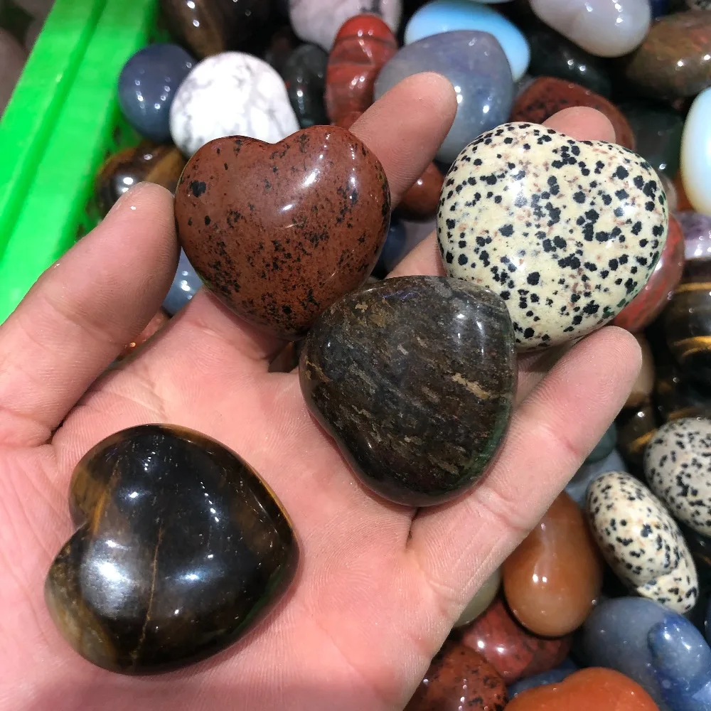 4 шт натуральный любовь Кварц сердце ручной работы резной драгоценный камень