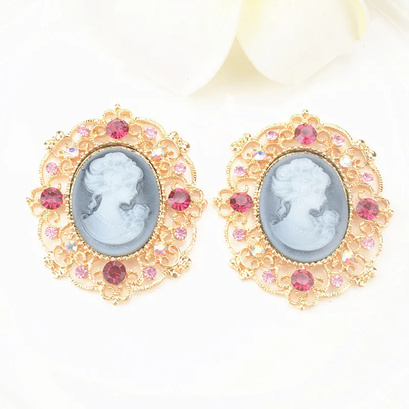 Горячая Европейский Стиль цветок 10 шт чистое стекло брошь со