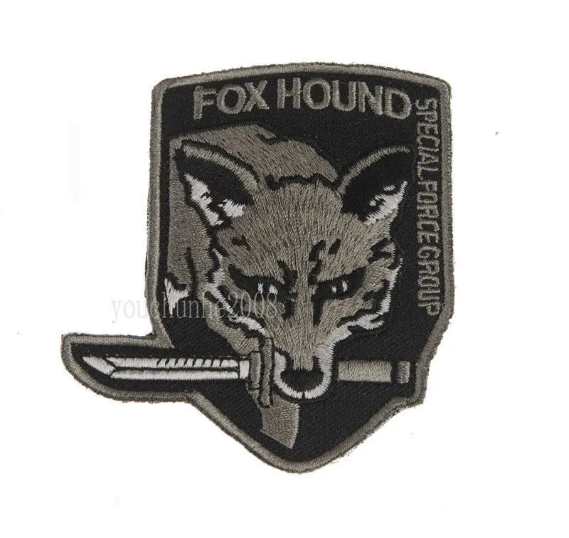 Тактическое металлическое снаряжение твердые MGS FOX HOUND SPECIAL FORCE GROUP патч VELVRO