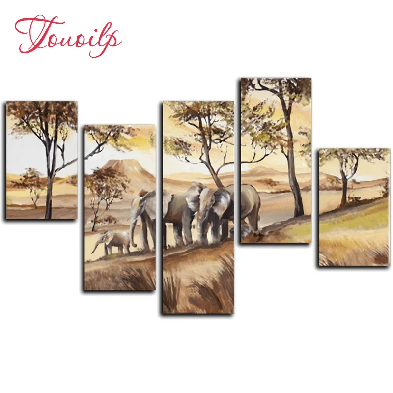 

5pcs,Full square&round animal Elephant 5d Diamond Painting Cross Stitch Diamond Embroidery Patterns rhinestones Diamond Mosaic