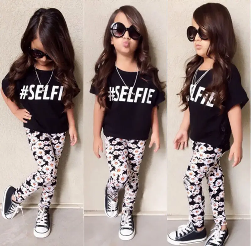 Летний костюм из 2 предметов! Топы с короткими рукавами и буквенным принтом для