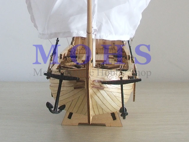 Деревянная Сборная модель, наборы, Классическая парусная лодка, 1/80, Голландская королевская яхта, обновленная, латунные пушки, масштаб, деревянные наборы для парусного корабля