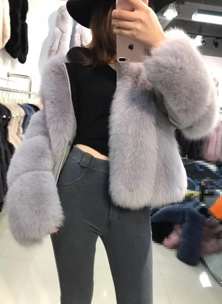 OFTBUY шуба из натурального Лисьего меха, зимняя женская куртка из натурального Лисьего меха, Толстая теплая уличная одежда, брендовая Роскошная верхняя одежда, повседневная мода