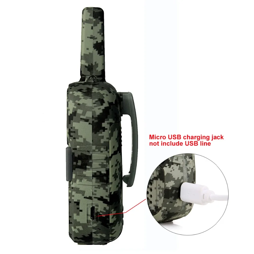 Мини рация Retevis RT33 камуфляжная 4 шт. 8 каналов 0 5 Вт PMR446 VOX ЖК дисплей USB зарядка