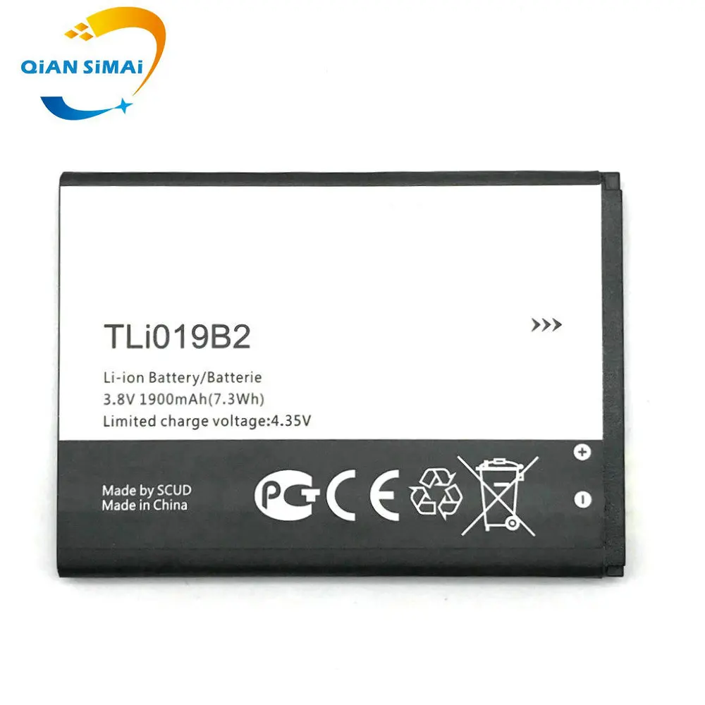 

Аккумулятор TLi019B2 1900 мА · ч для Alcatel one touch C7 OT-7041 OT 7040D 7041D Dual TLi019B1