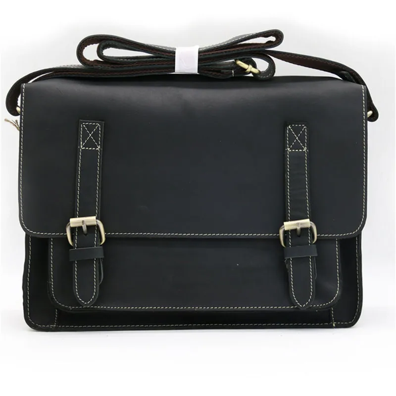 Genuine Leather Messenger Men Business Briefcase 13.3 Inches Laptop Bag Men's Shoulder Handbag Crossbody Large Capacity Tote |
