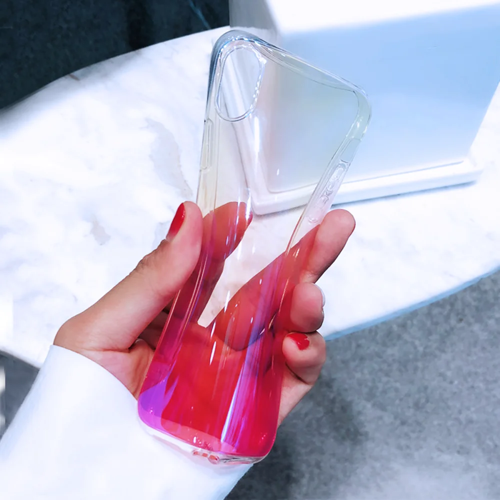 

IMIDO Single color gradient Cellphones Back TPU Cover Case For iPhone Apple 7plus 8plus 6plus X XS max XR 5 5S 6 7 8 phone case