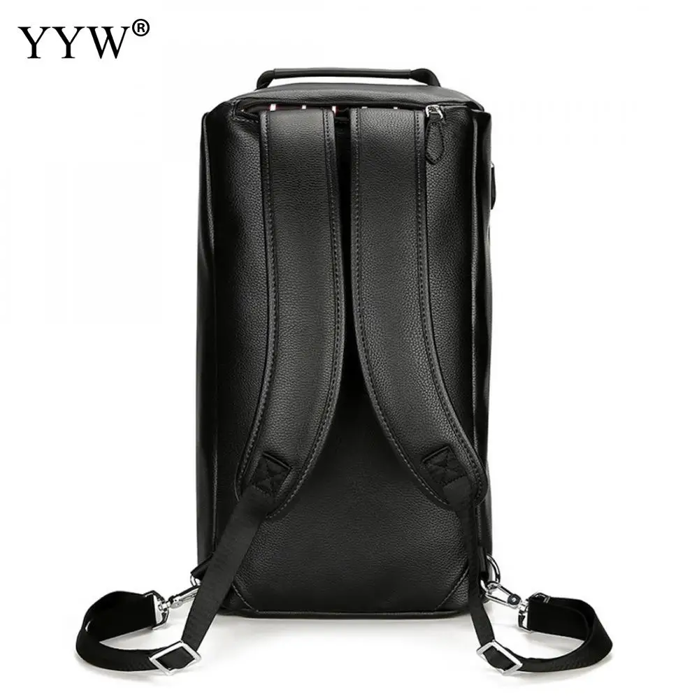 

High Quality Leather Multifunction Backpack Large Capacity Totes Men Vintage Retro Travel Backpack Crossbody Bags Luggage Bags