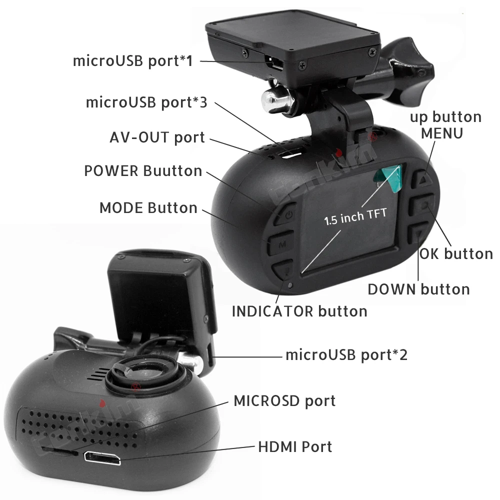 Conkim видео регистратор WI-FI Камера GPS Видеорегистраторы для автомобилей
