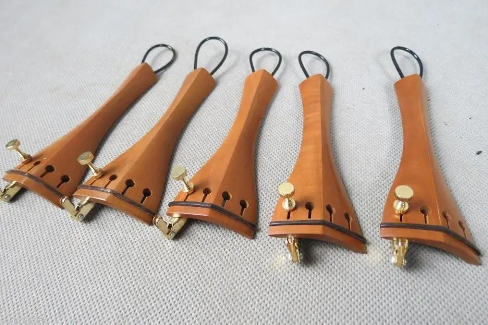 

Violin part,10pcs Ebony violin tailpieces 4/4,beautiful boxwood ornament
