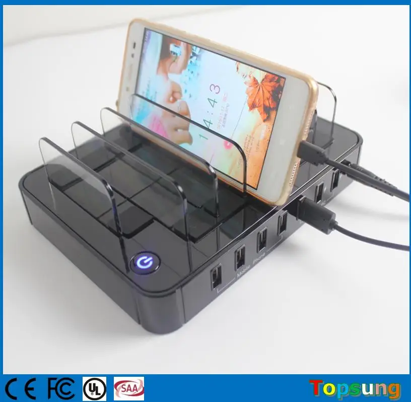 Новый портативный 7 порт мульти usb зарядное устройство адаптер для IPhone Android