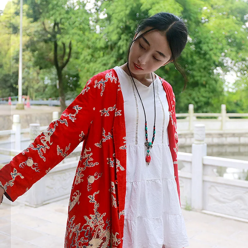 Макси этническое колье в тибетском стиле для женщин Цвет Красный Турция Камень