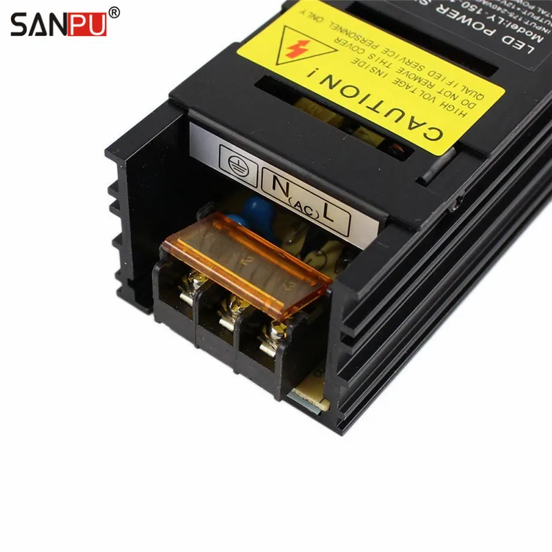 Импульсивный источник питания светодиодный Питание 150 w 12v 12a постоянной Напряжение переключения драйвера 220v 230v переменного/постоянного тока трансформатор освещения черный Алюминий IP20