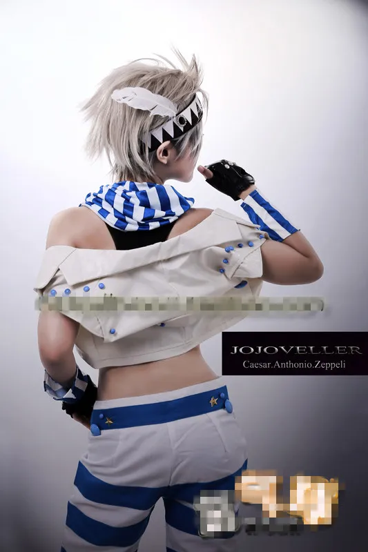 Аниме! JoJo невероятное приключение Цезарь-Anthonio-Униформа зеппели Косплэй костюм по индивидуальному заказу Размеры для Для мужчин;