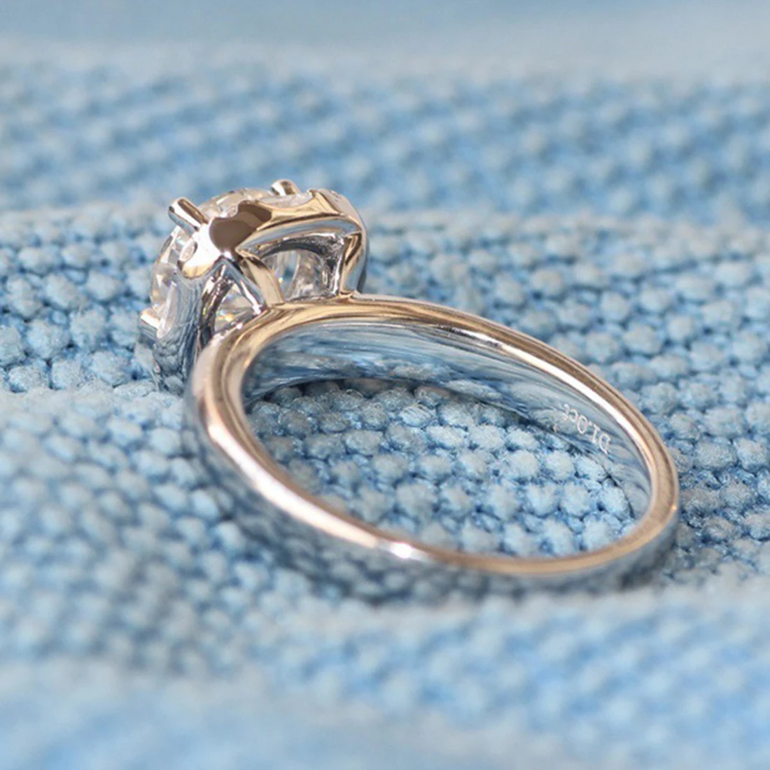 Женский Большой циркониевый камень серебряное кольцо для свадьбы и помолвки