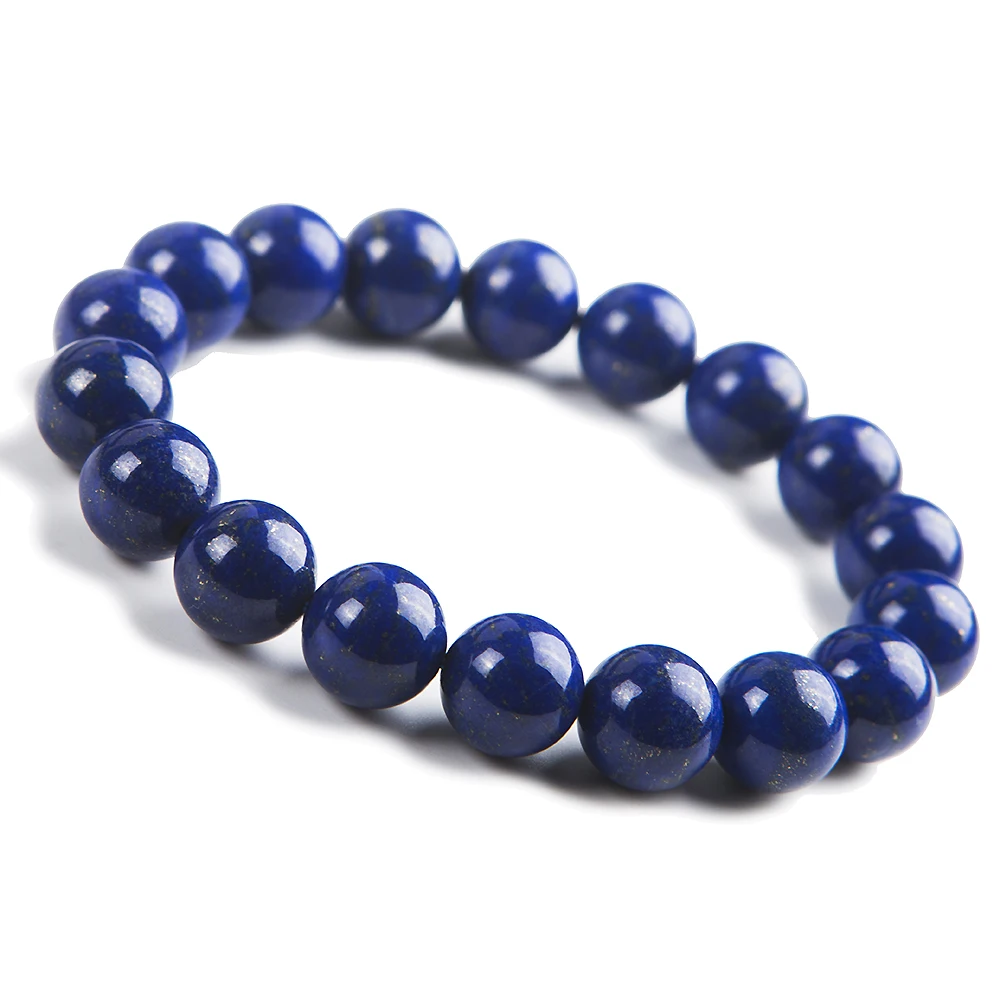 Ожерелье из настоящего природного Lapis Lazuli браслет синие Драгоценные Камни