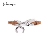 fashion infinity love horseshoe women bracelet horse hoof charm handmade bracelets bangles for women jewelry accessories