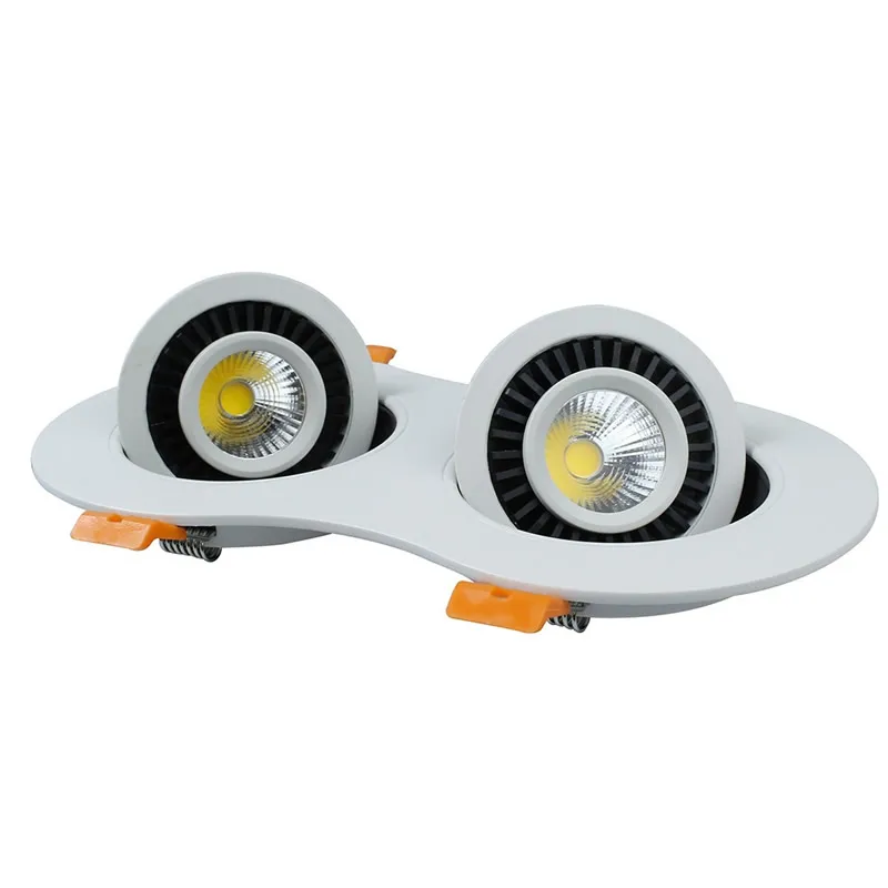 Двойной светодиодный светильник с регулируемой яркостью 2*12 Вт 2*15 встраиваемый