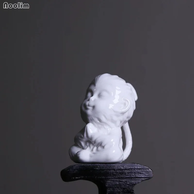 NOOLIM китайский керамический кунг фу Маленькая обезьяна Король Чай фигурки животных Чайный дом украшения для