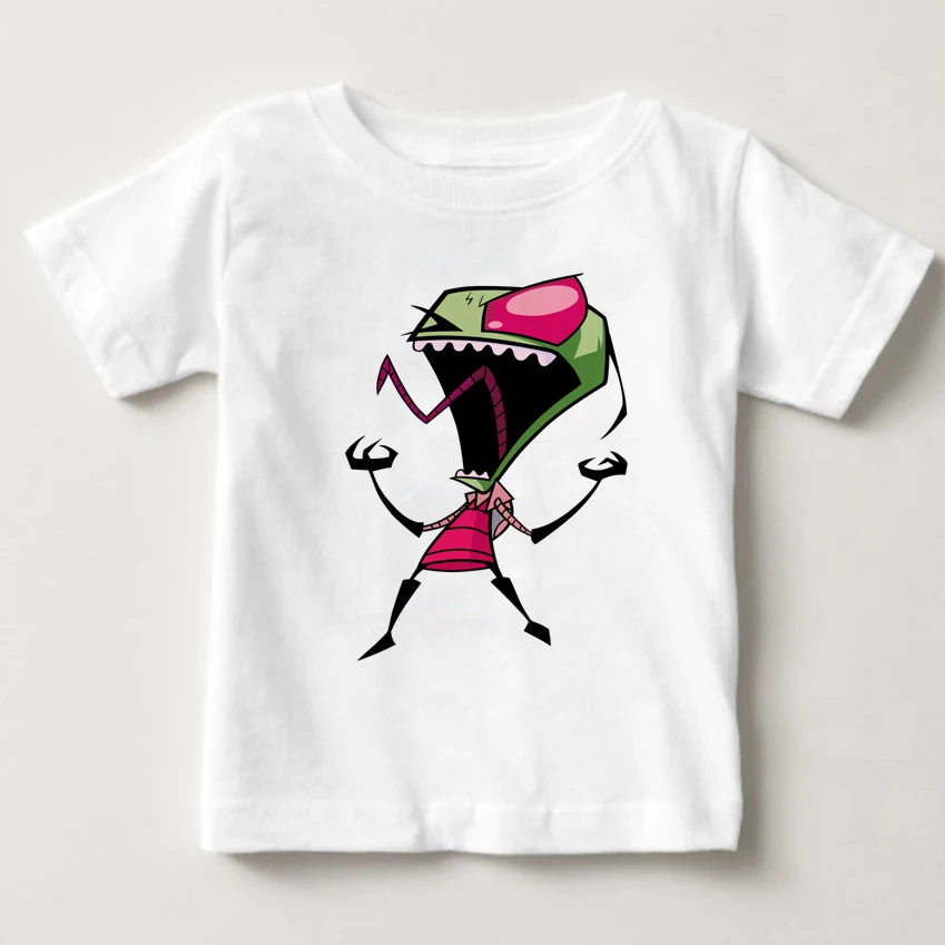 Чужой Invader Zim Мальчика Летняя одежда 2018 детская с принтом внеземной футболки