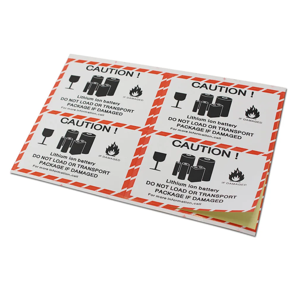 

200Pcs/lot Self Adhesive Lithium Ion Battery Caution Stickers Warning Sensitive Device Reminder Self-adhesive Labels