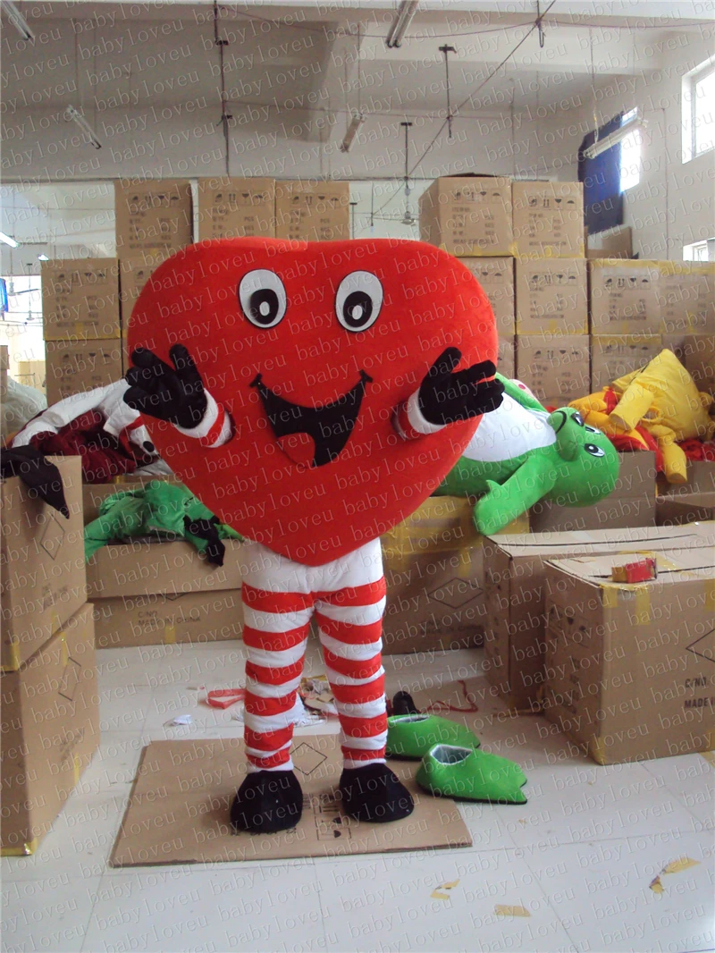 2017 реальные фото! новый высокое качество сердце костюм талисмана косплей аниме