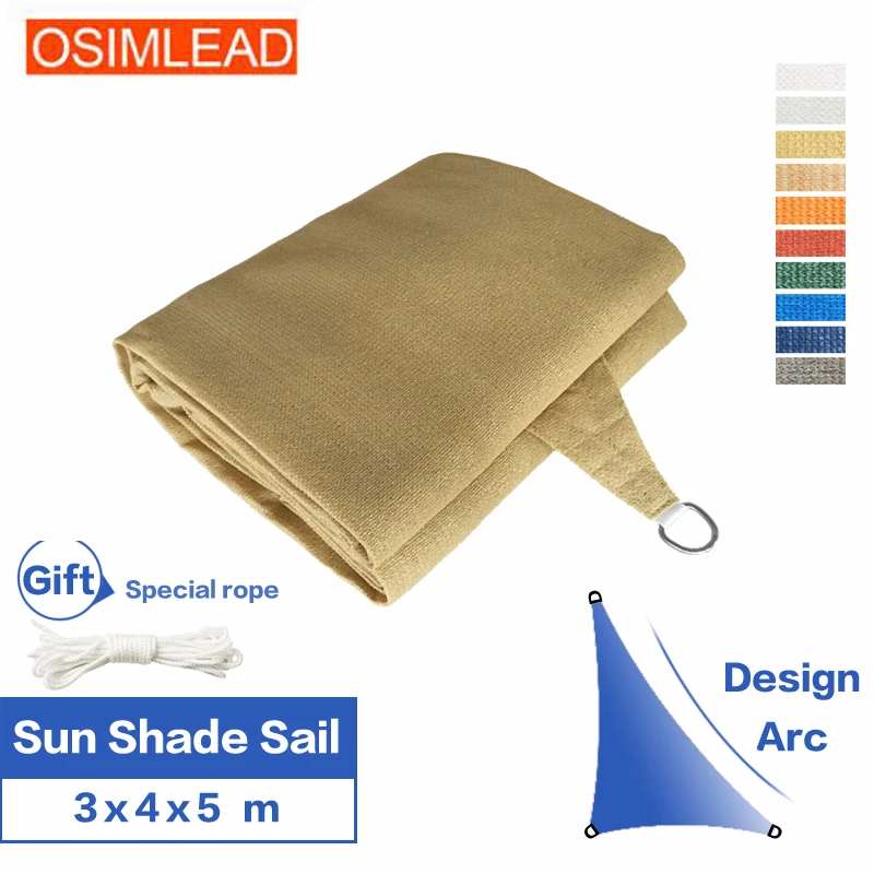 OSIMLEAD 3*4*5 м навес от Солнца Парус-прямоугольный навес-наружный тент для патио | Дом