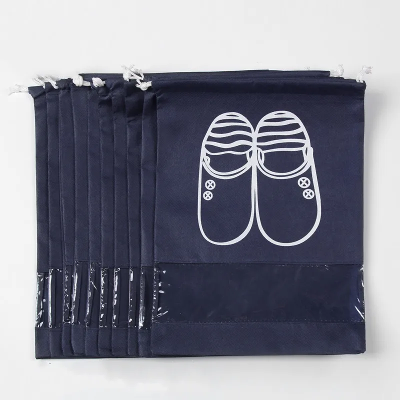 

Travel Organizer Shoe Pouch Drawstring Dustproof Cover Pouch Non-Woven Laundry Drawstring Bag
