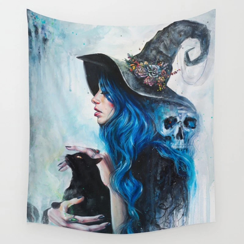 

Halloween tapestry witch ghoul square wall hanging tapestries home decoration wall tapestry 1500mm*1500mm