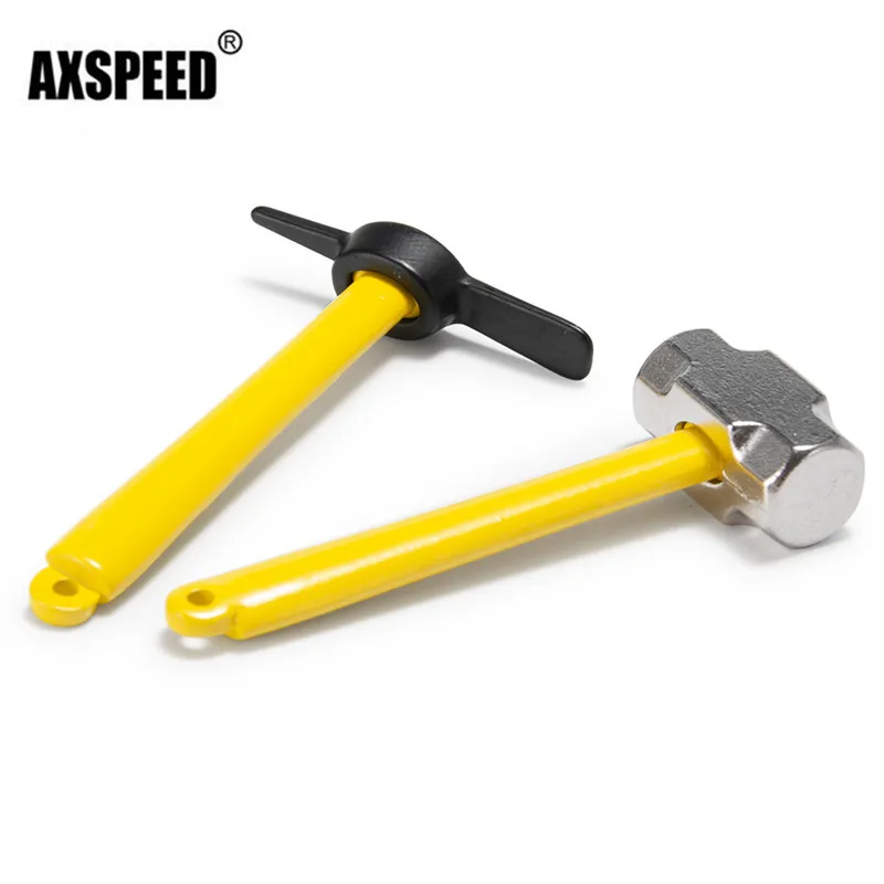 AXSPEED металлический желтый имитационный Молоток Мини горное Копье для 1/10 SCX10 90046