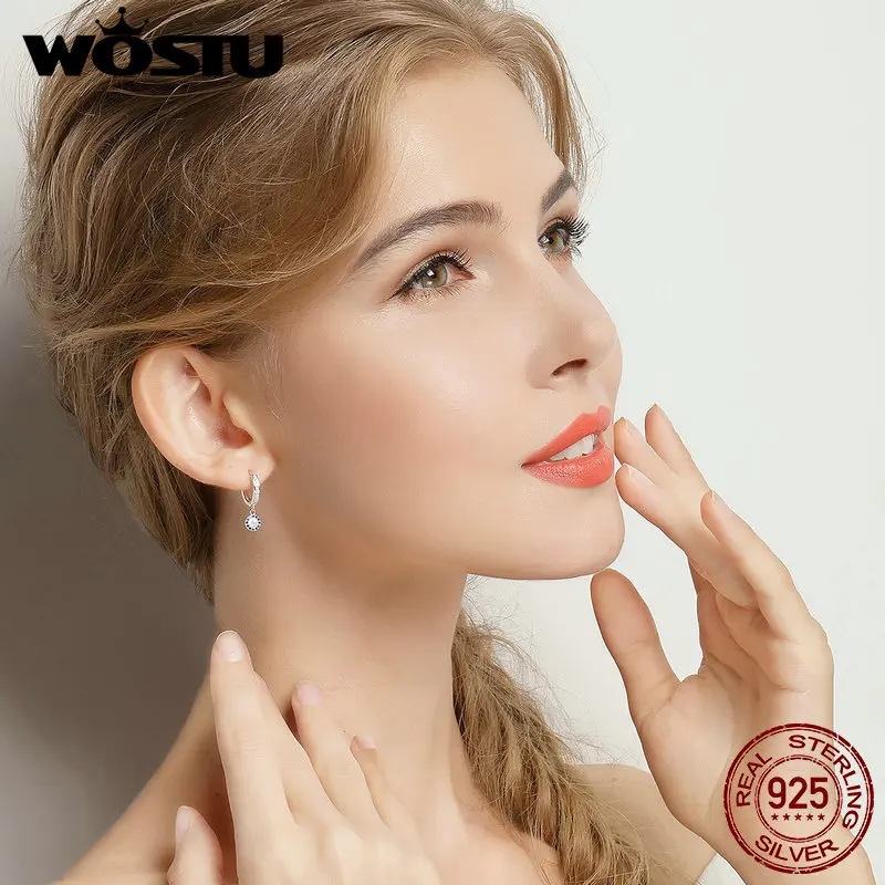 Женские серьги-подвески WOSTU винтажные серьги из 100% настоящего серебра 925 пробы