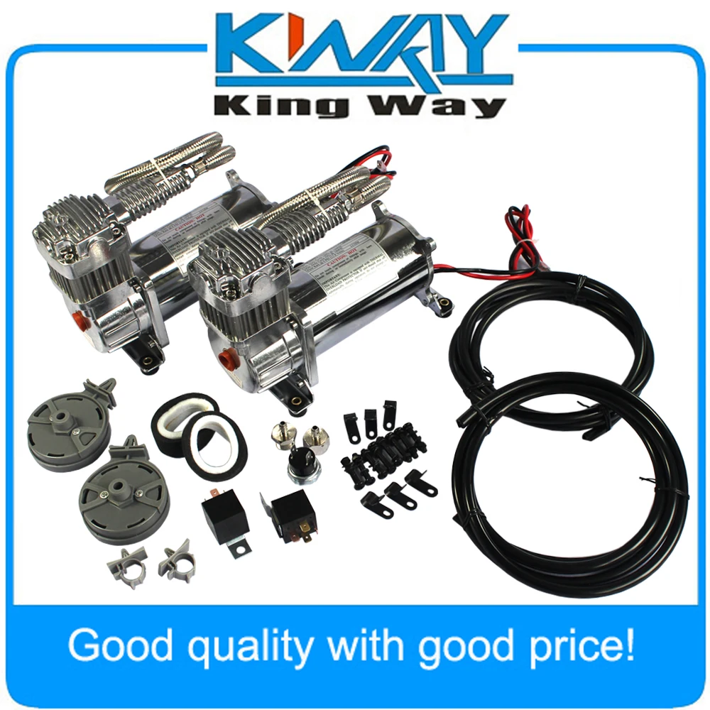 12 вольт JDMSPEED двойной хром 440C 200 PSI воздушный компрессор комплект 440C