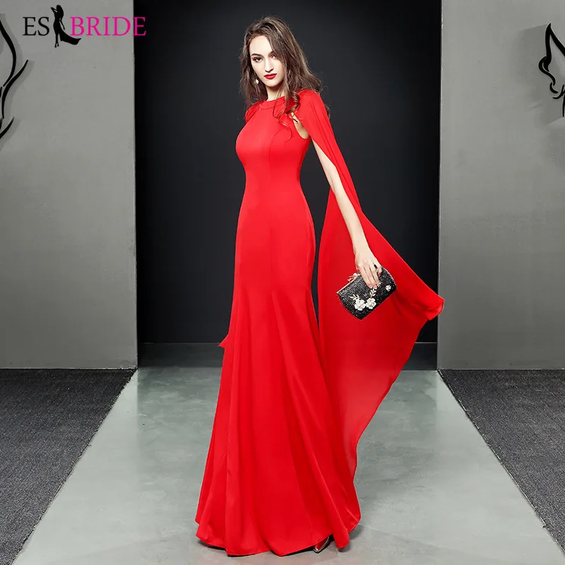 Простое Элегантное мусульманское вечернее платье без рукавов Vestidos De Fiesta De Noche, вечерние платья, вечернее платье ES1938
