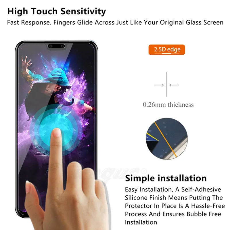 Закаленное стекло для Xiaomi Mi 8 Lite 9H 2.5D Phone lite пленка Защитное SE Mi8 защита