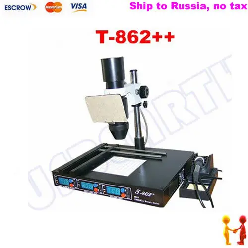 Бесплатная доставка в Россию нет налога! Паяльная станция PUHUI T862 + irda сварщика