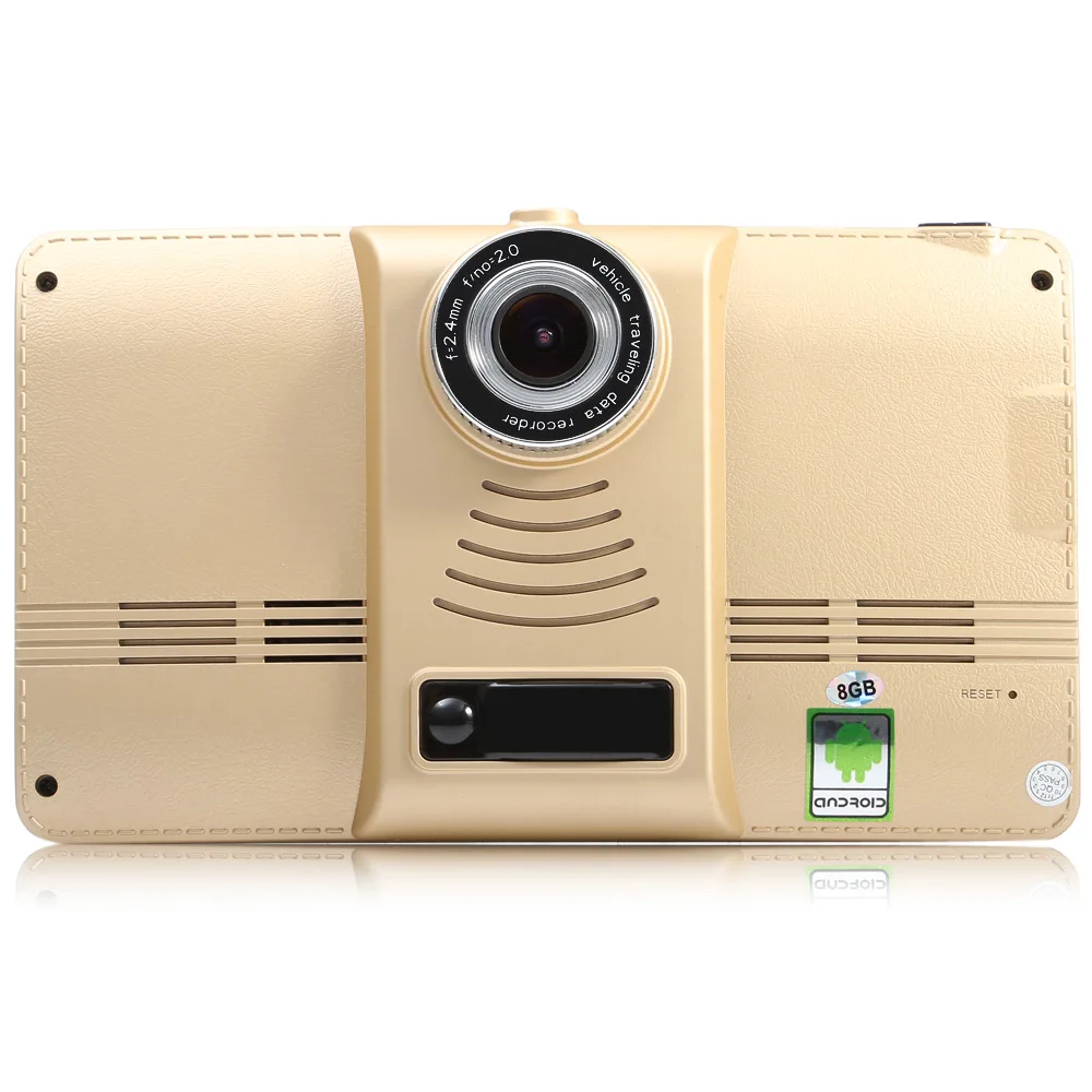 7 дюймов Android 4 автомобильный планшет gps 170 градусов 1080 P DVR рекордер WiFi/fm передатчик