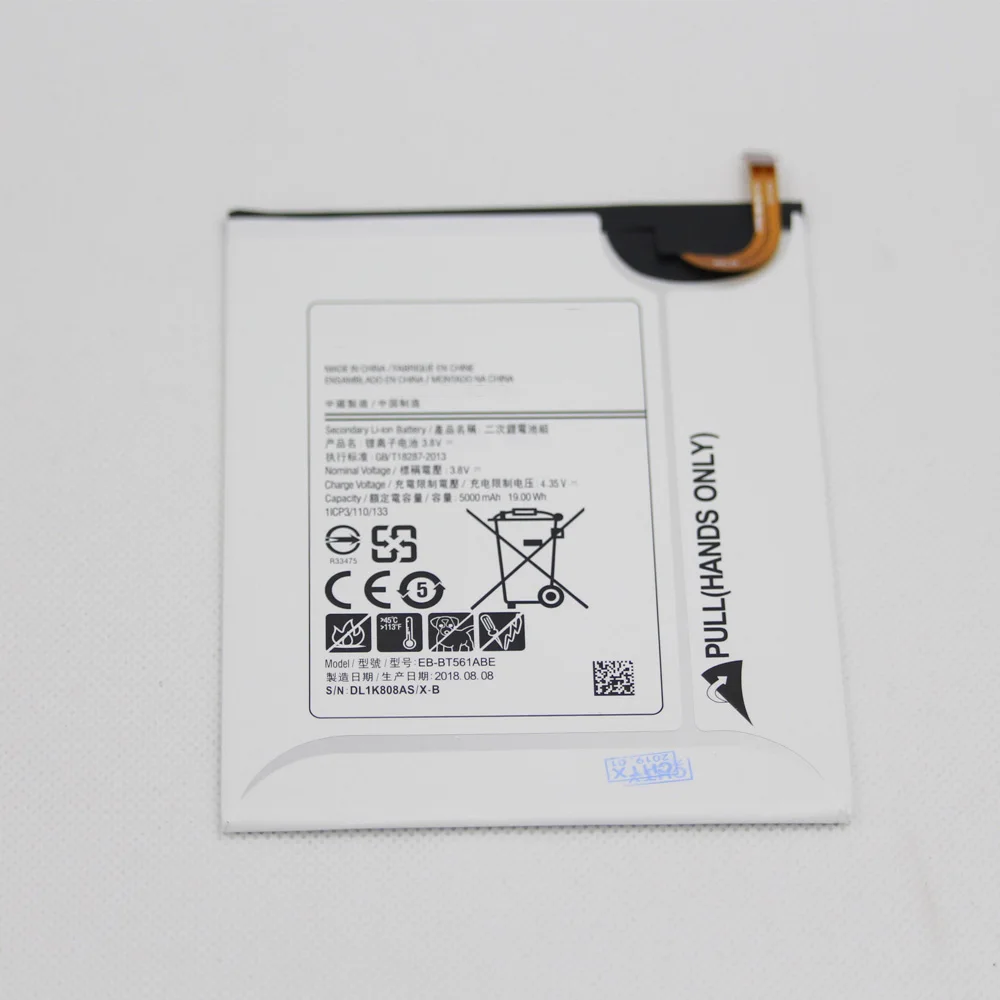 2pcs 5pcs 10pcs EB-BT561ABE Tablet Battery For Samsung GALAXY Tab E T560 T561 SM-T560 EB BT561ABE Replacement 5000mAh |