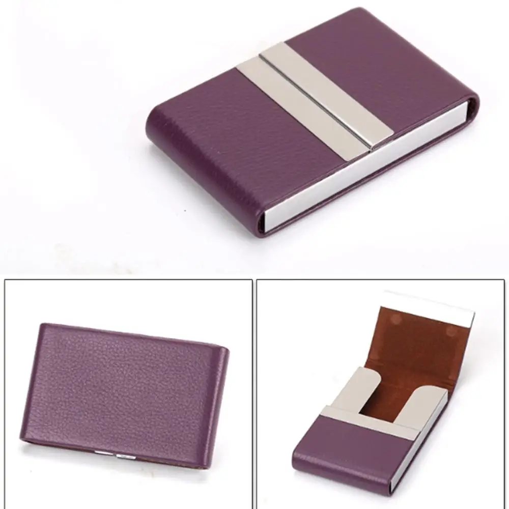 Креативный держатель металлический кожаный футляр для кредитных карт бизнес