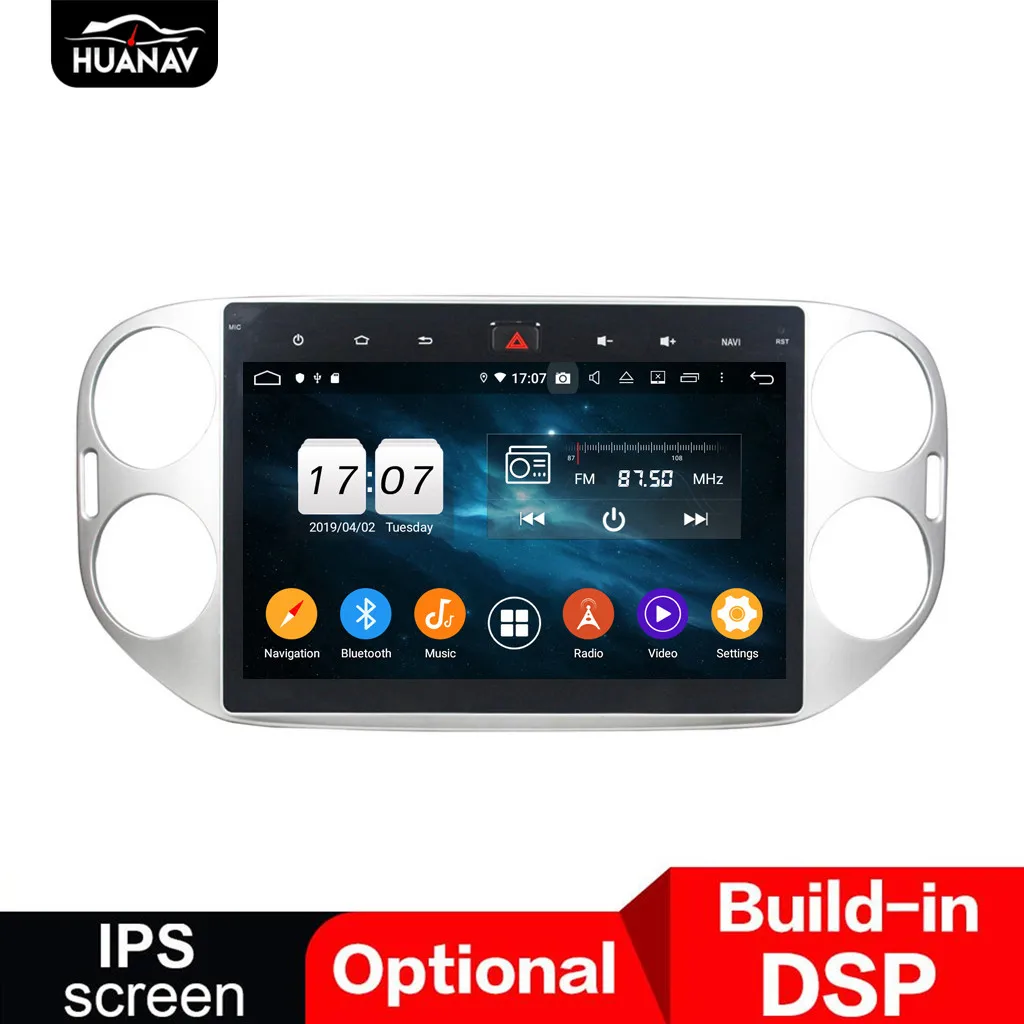 Автомобильный DVD плеер с GPS навигацией DSP Android 9 0 для VW Tiguan 2013 2015 Авторадио стерео