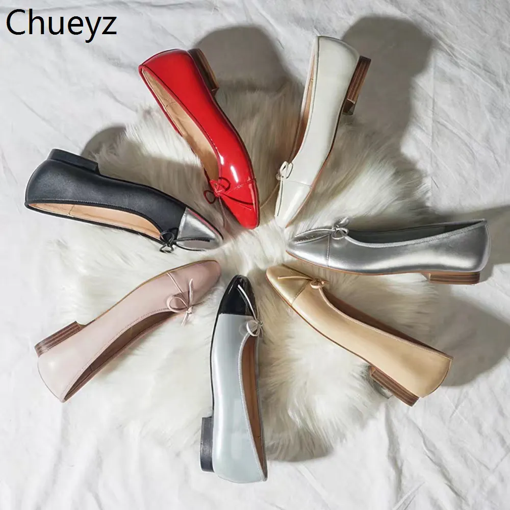 Chueyz/Весенняя модная женская обувь на плоской подошве; женская обувь из натуральной кожи с закрытым носком; дизайнерская женская повседневная обувь на низком каблуке с бантом