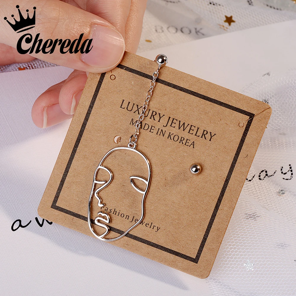 

Chereda New Fashion Christmas Present Drop Earring Asymmetry Face Type Personality Earrings Fine Jewelry Factory Price
