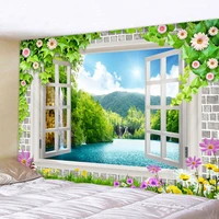 wall window scenery bohemia wall hanging tapestries boho tapestry wall carpet photographic background cloth living room blanket