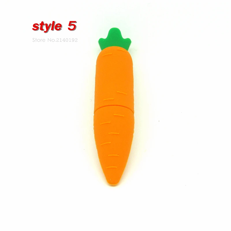 USB флеш накопитель в виде фруктов клубники моркови ананаса арбуза банана