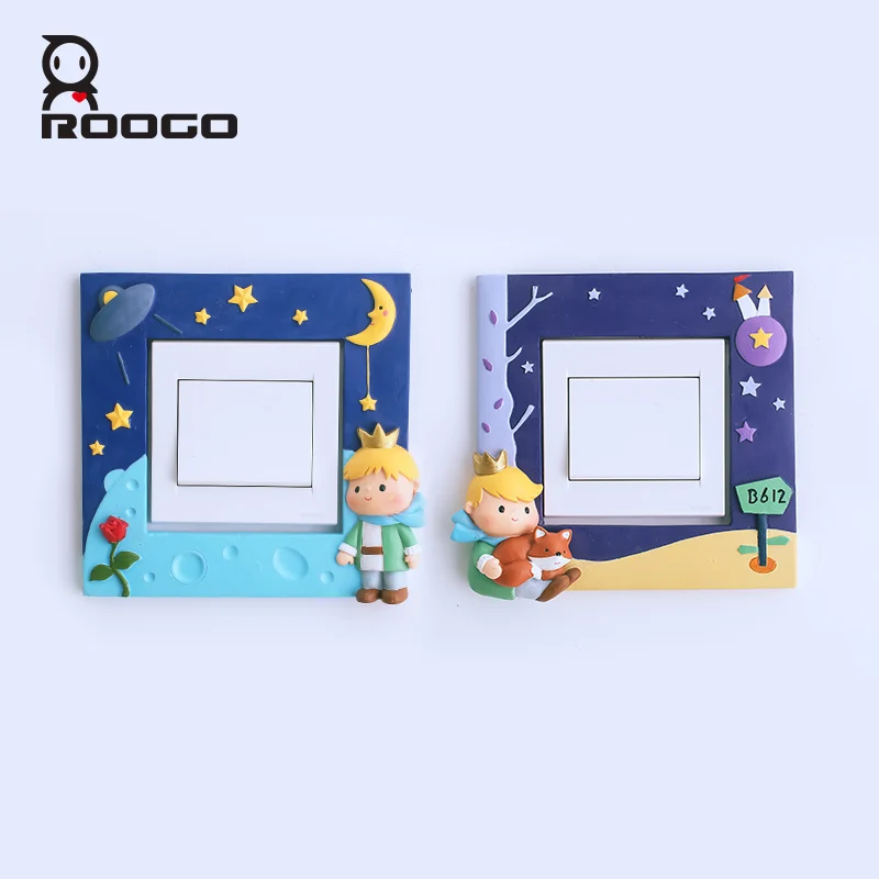 ROOGO 3D Переключатель стикер Маленький принц наклейки на стену для детской комнаты