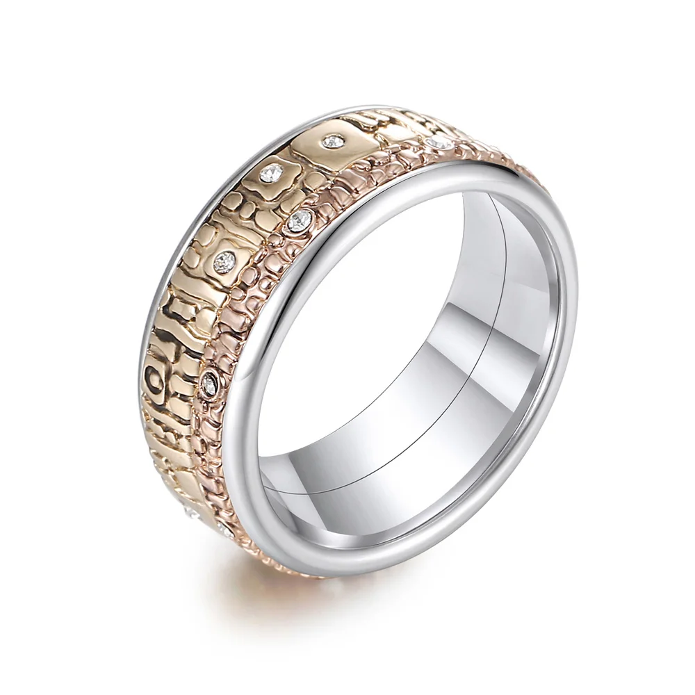 Arctic Symphony Ring Floya, винтажные кольца, золото, 8 мм, нержавеющая сталь, полярная симфония, сменные, комбинированные, кольца, Femme Bague - Цвет основного камня: Arctic Symphony Ring