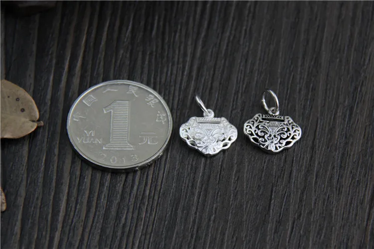 Authentic 925 Sterling Silver Charm Bead Best Wishes Longevity Lock Charms Fit Bracelets & Bangles Pendant DIY Women Jewelry