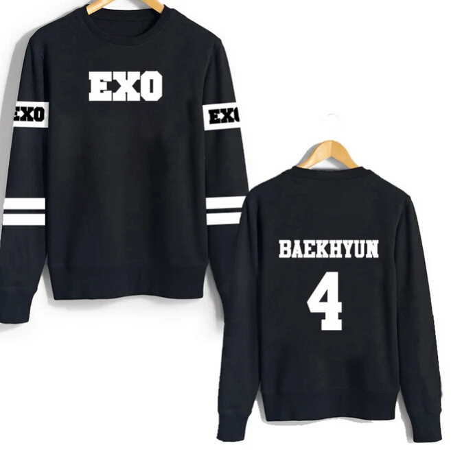 Kpop Exo толстовка с капюшоном Kar Sehun Xiumin Baekhyun Terra наклейка для женщин/мужчин Harajuku